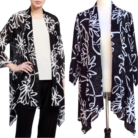 Carolina Rose Wildflower Georgette Swing Cardigan - Picture 1 of 7